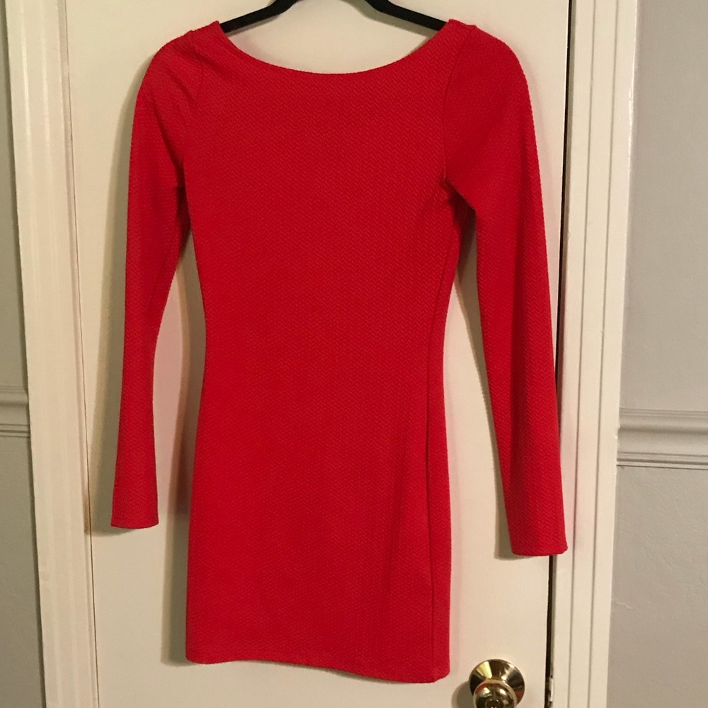 Tight red dress